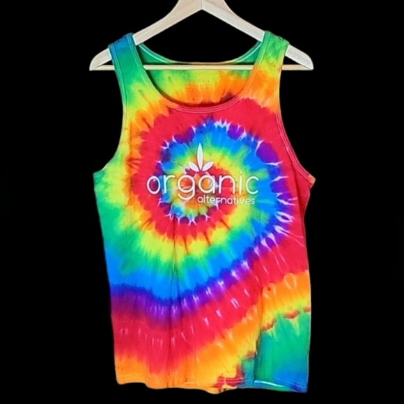 Men's Organic Alternatives Rainbow Tie Dye Tank Top from Colorado, Size: Medium - Picture 3 of 7